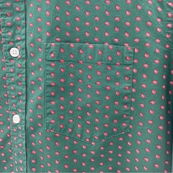 J. Crew Merchantile Flex Slim Forest Green Long Sleeve Button Down Shirt Size M - Picture 3 of 9